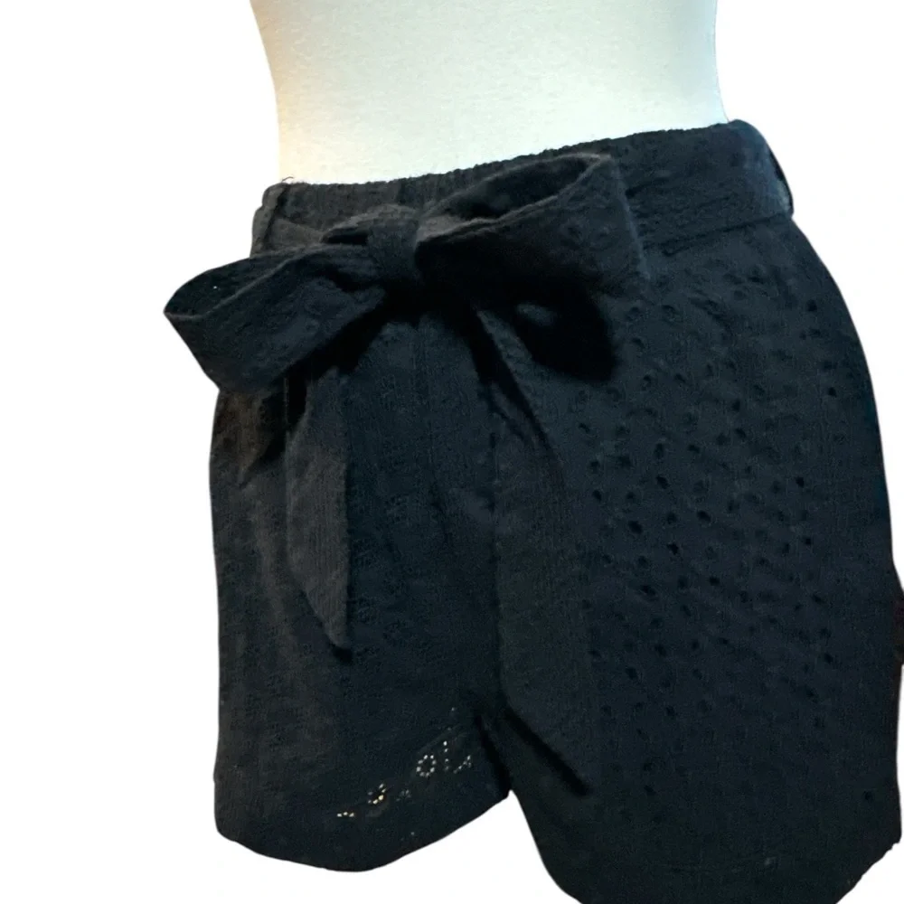 Blank NYC High Waist Black Eyelet Women's Shorts - Picture 3 of 8